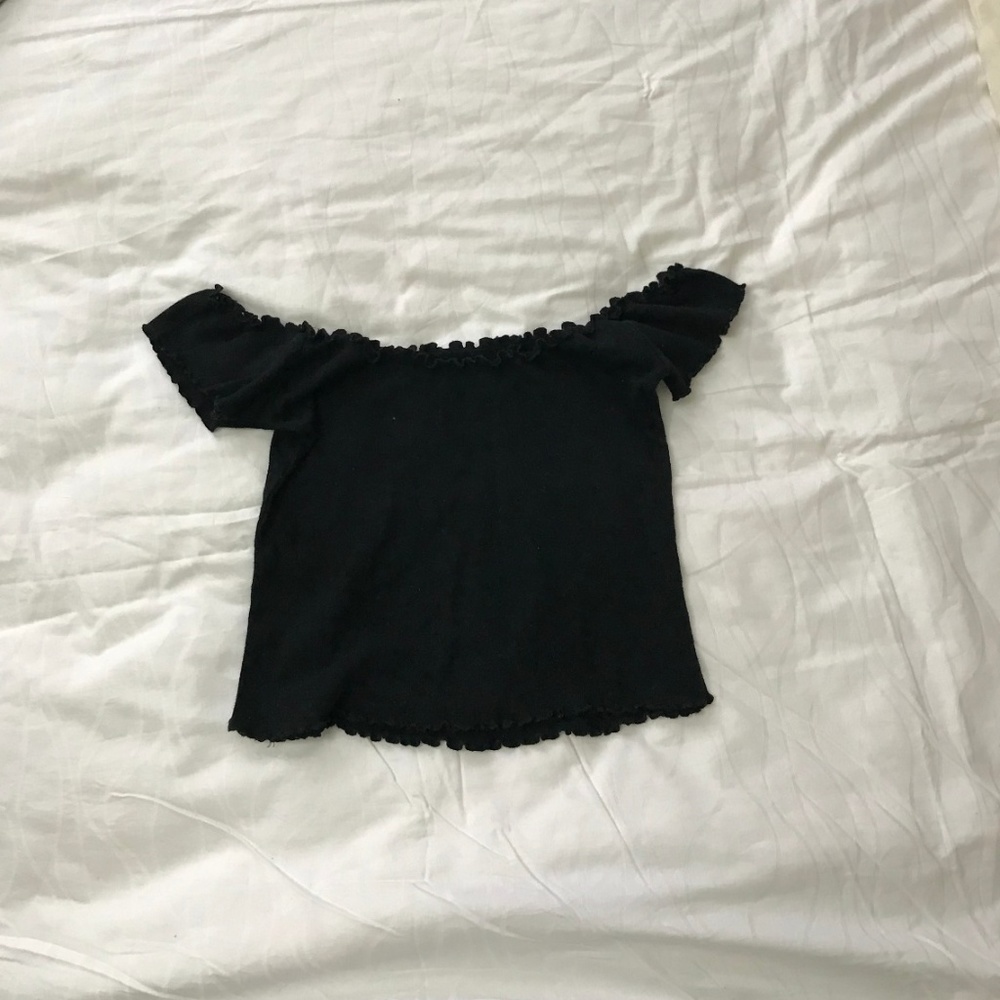 Brandy Melville Black Off-the-shoulder Top